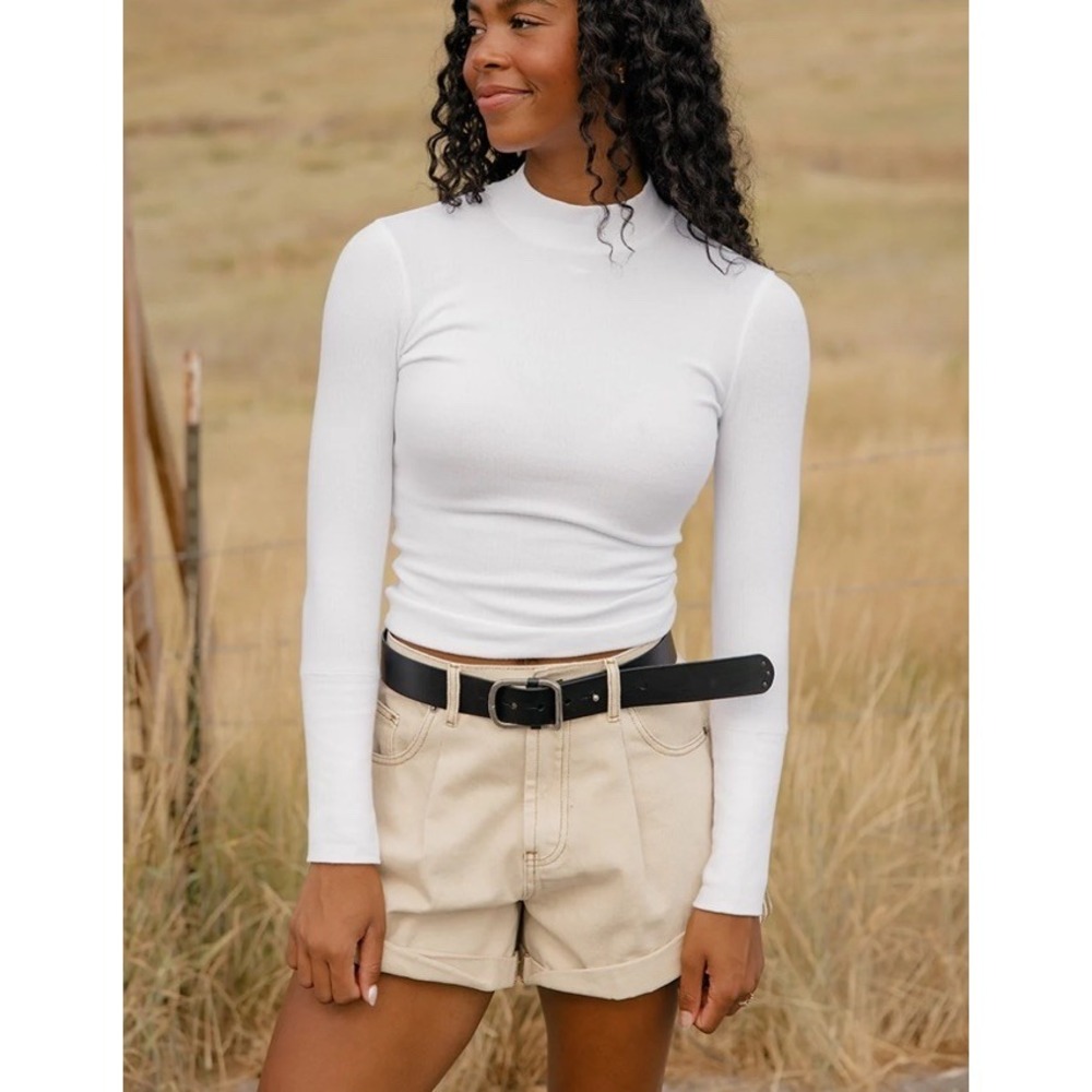 Free People The Rickie - Neck Top Womens SZ - Small. (White)